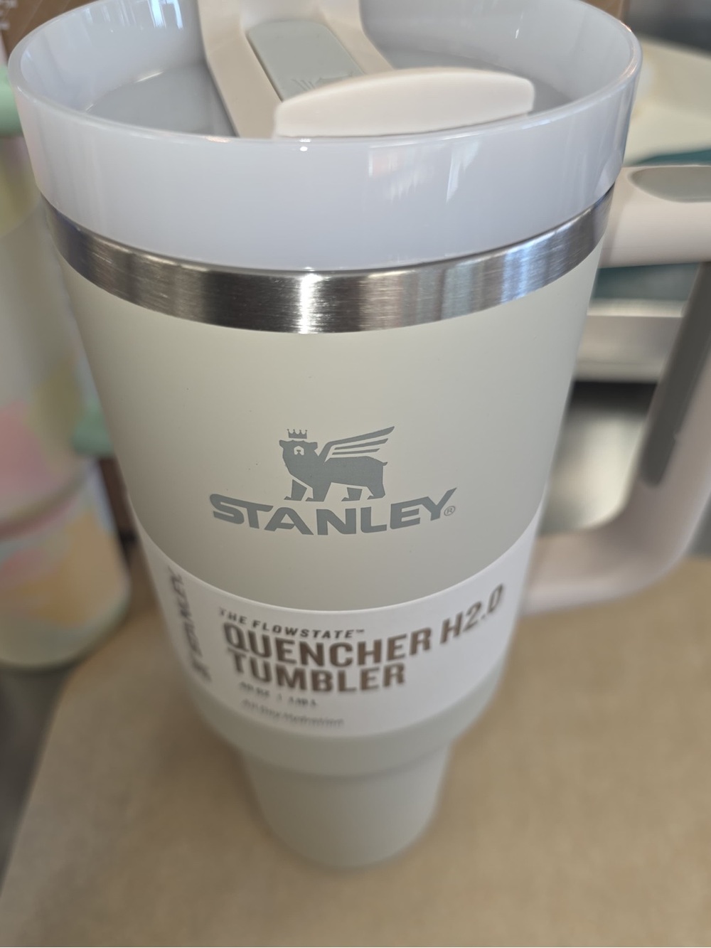 Stanley flow state quencher straw 40oz beige cream silver dune sand hearth hand - Picture 4 of 4